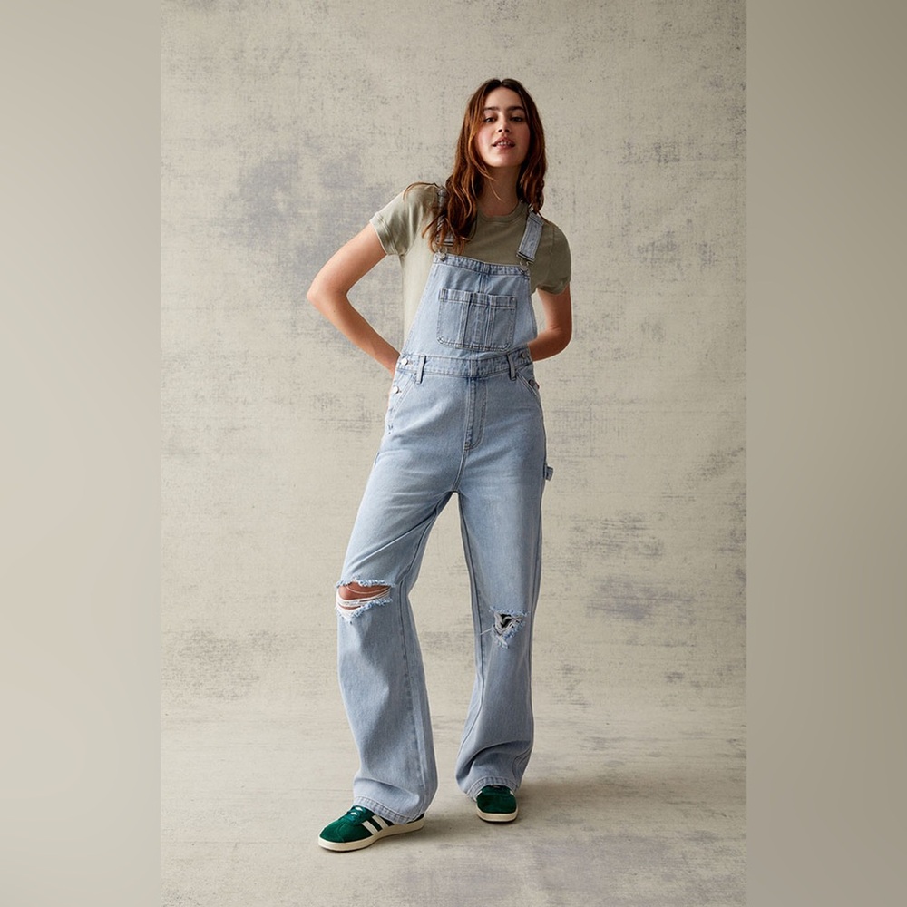 PacSun Light Blue Denim Coveralls Overalls EUC Size - XS